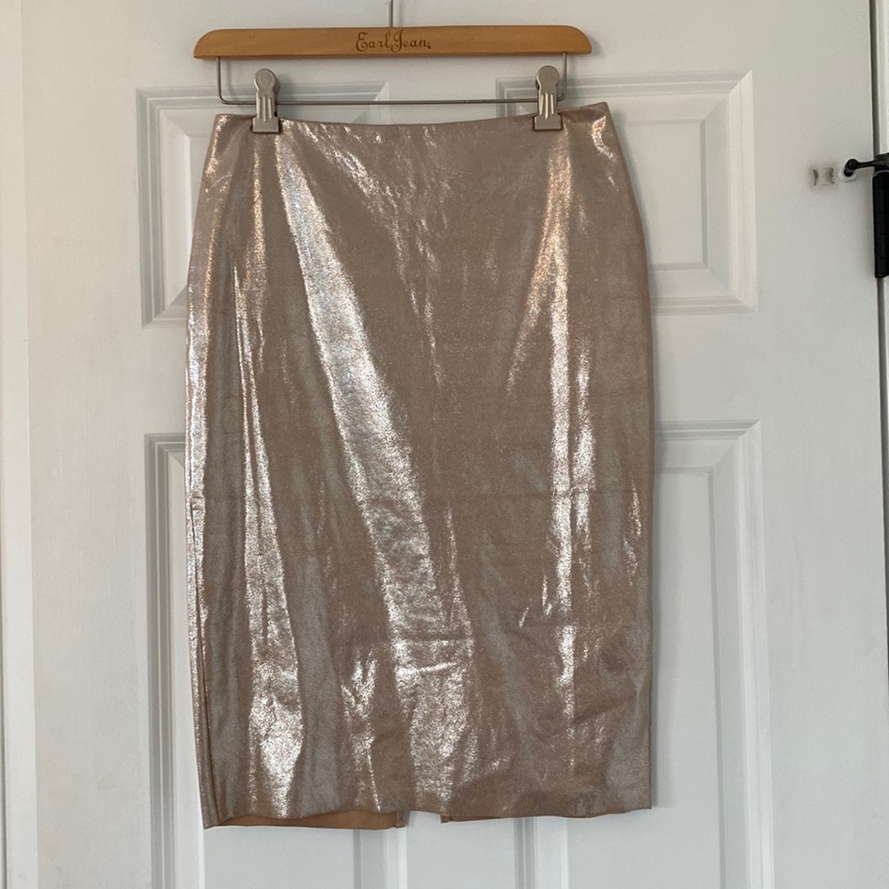White House Black Market Gold Pencil Skirt
